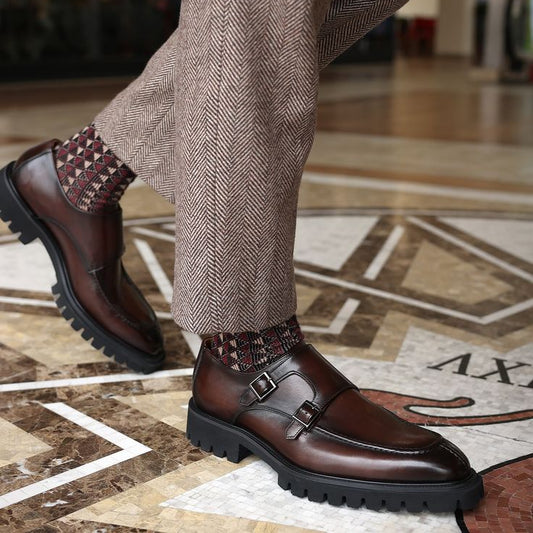 Chaussures à boucles - Cuir Marron