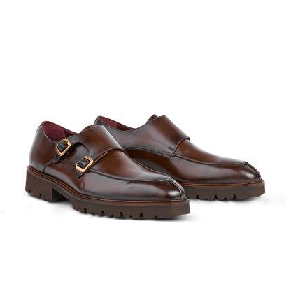 Chaussures à boucles - Cuir Marron